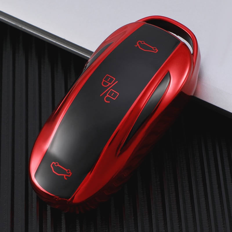 TPU Car Smart Key Cover Case Fob for Tesla Model 3 Model Y Model X Model S Key Shell Bag Holder Protector Accessories