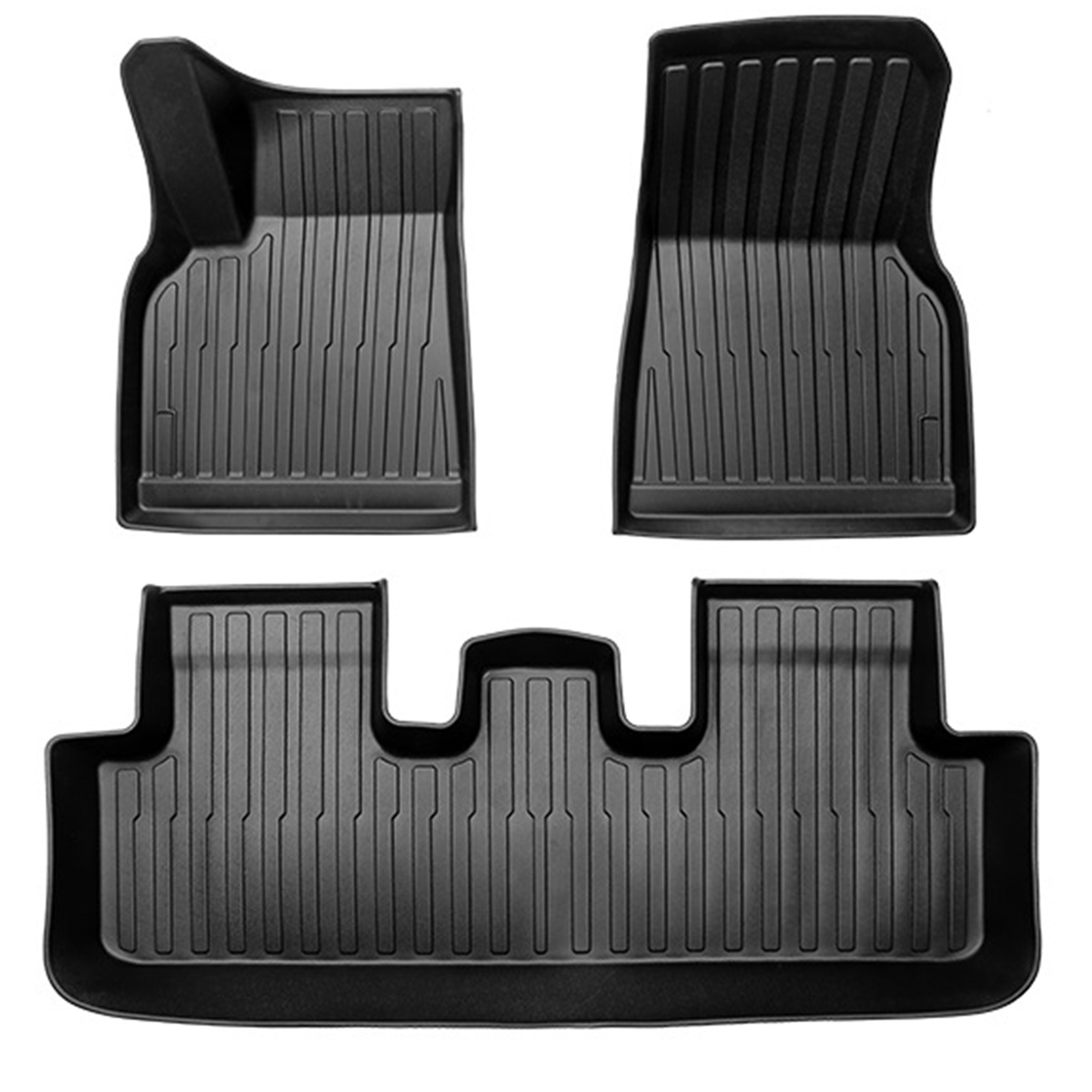 Lychee Pattern TPE Foot Mats for Tesla Model Y - Left rudder
