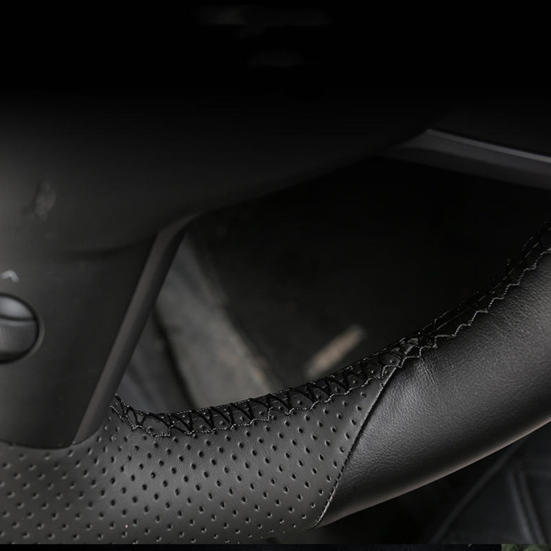 Leather Steering Wheel Cover for Tesla Model S/3/X/Y