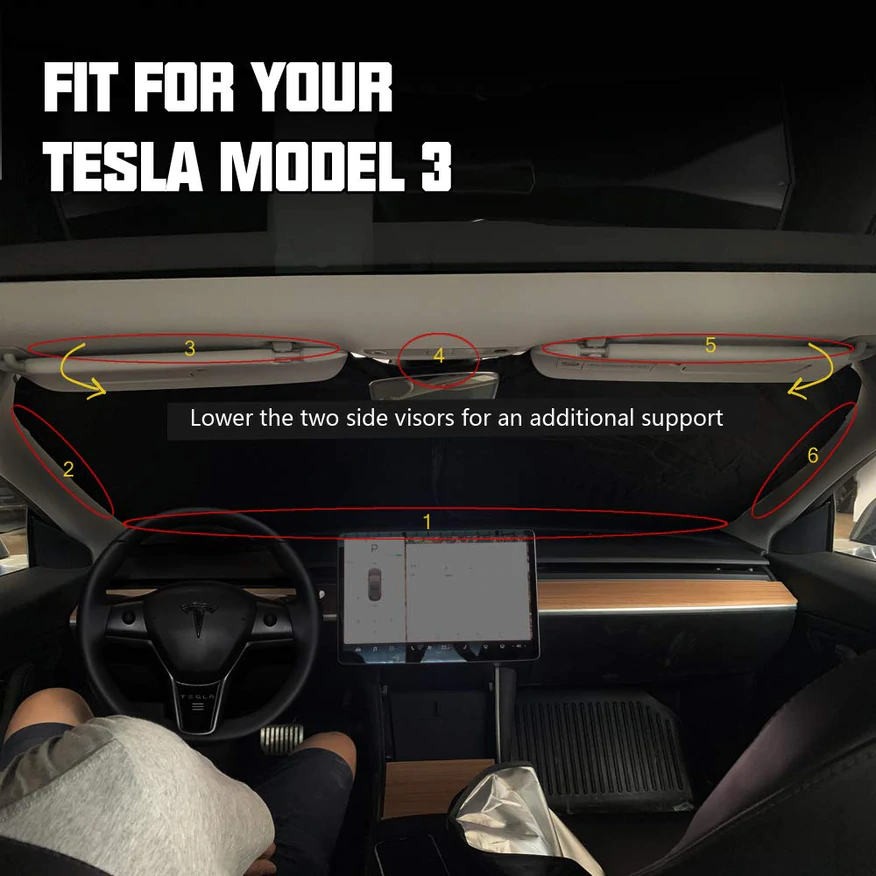 Glass Roof Sunshade for Tesla Model 3/Y