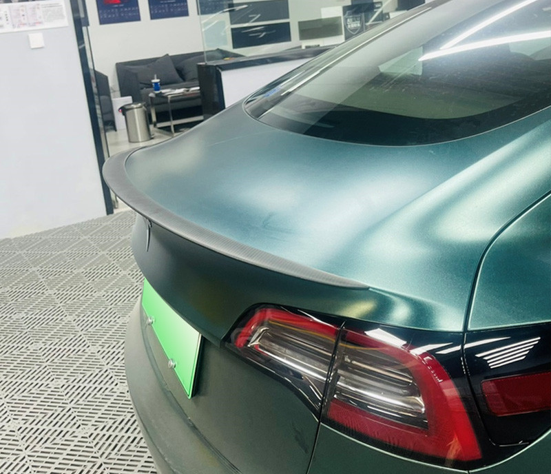 Tesla Model 3 Rear Spoiler - Real Molded Carbon Fiber