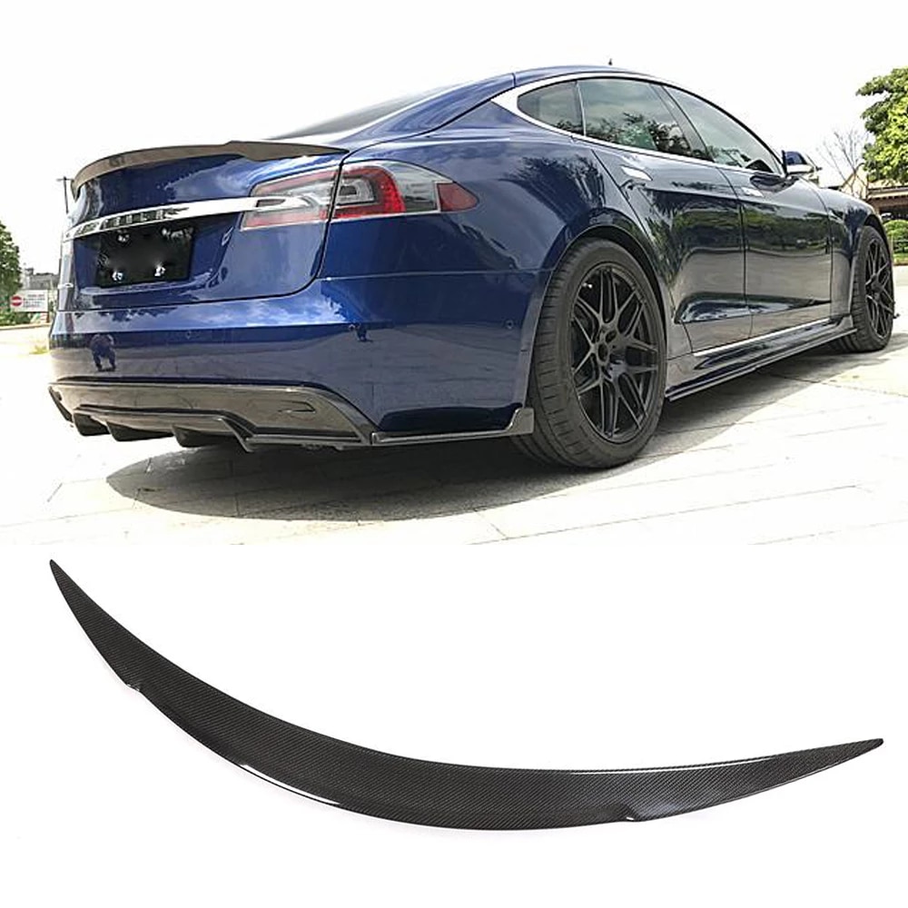 Tesla Model S Spoiler - Real Molded Carbon Fiber