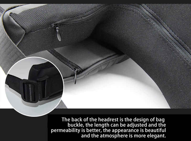 Embroidered Tesla Leather Headrest