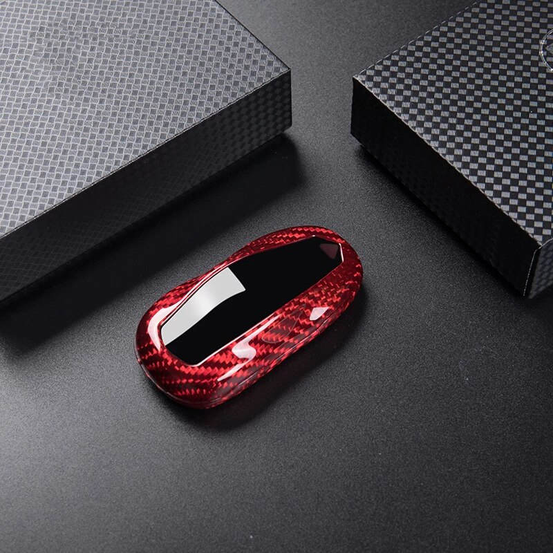 Carbon Fiber Key Fob Cover For Tesla Model S（2012-2018)