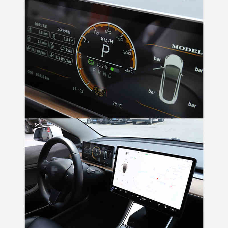 LCD Dashboard Heads Up Display Screen for Tesla Model 3/Y (Linux 8.8'')