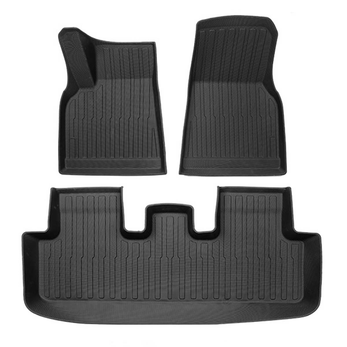 Lychee Pattern TPE Foot Mats for Tesla Model Y - Left rudder