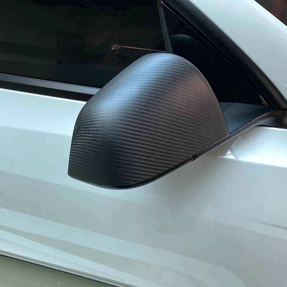 Tesla Model Y Carbon Fiber Mirror Caps -Real Molded Carbon Fiber