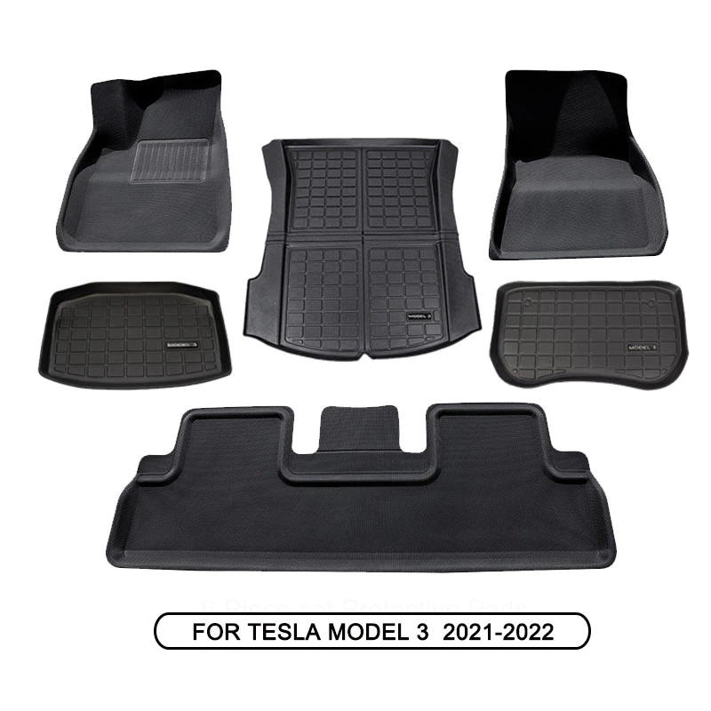 2017-2022 3d Tesla Model 3 Floor Mats 