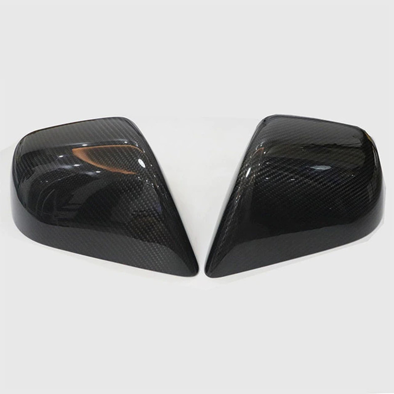 Tesla Model 3 Carbon Fiber Mirror Caps (Set of 2 Covers) - Real Carbon Fiber