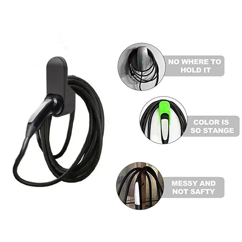 Black Tesla Wall Connector Bracket For Model S/3/X/Y