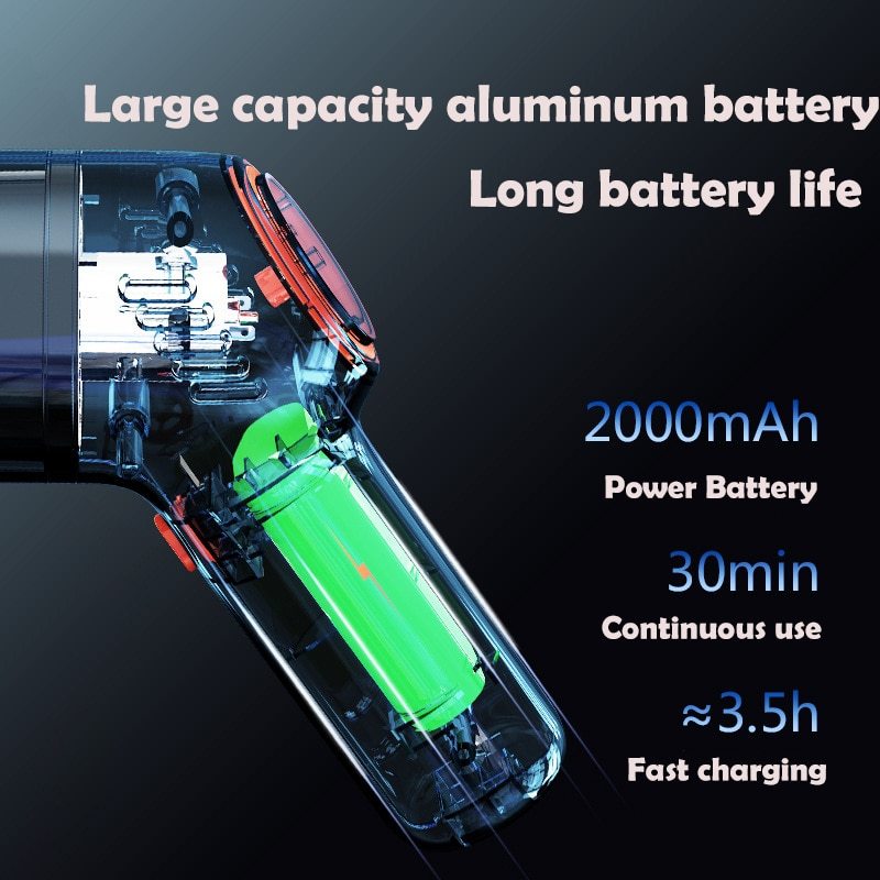 8000 Pa Handheld Tesla Vacuum Cleaner with Built-in Battery