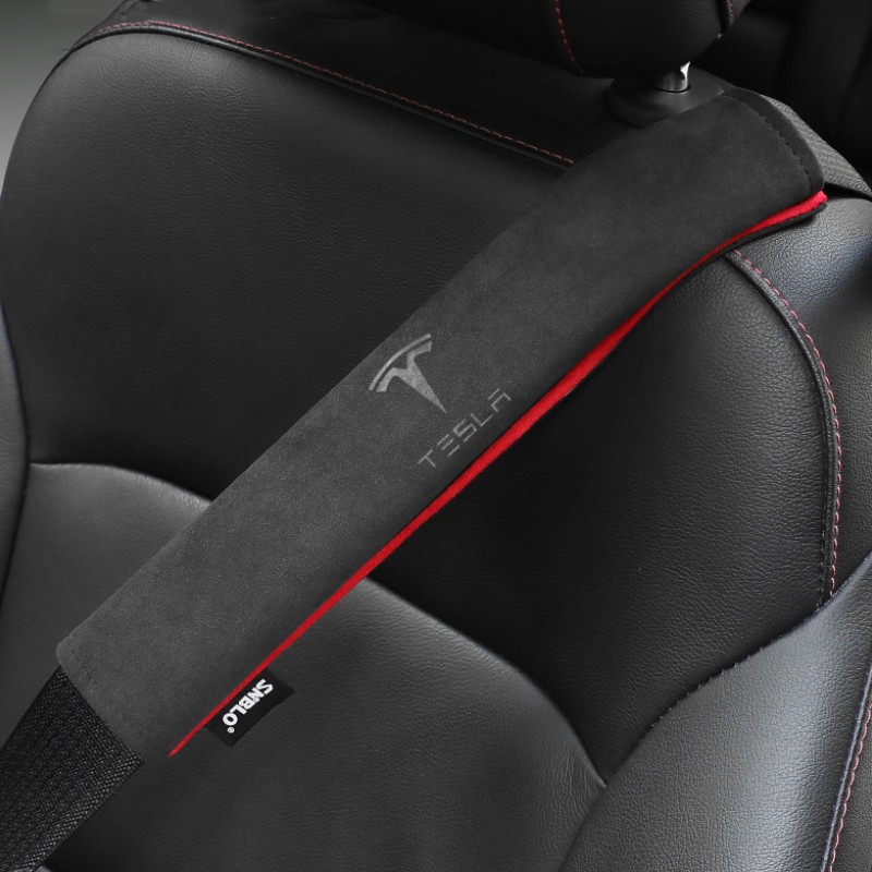 Alcantara Seat Belt Cover For Tesla Model S/3/X/Y 
