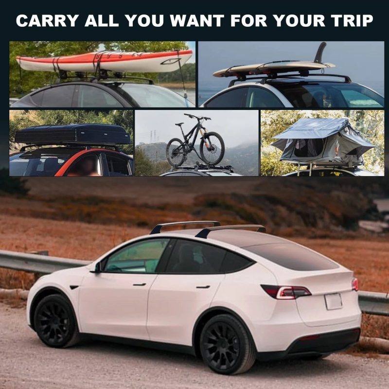 Anti-Theft Lock Equipped Tesla Model Y Roof Rack (set of 2)