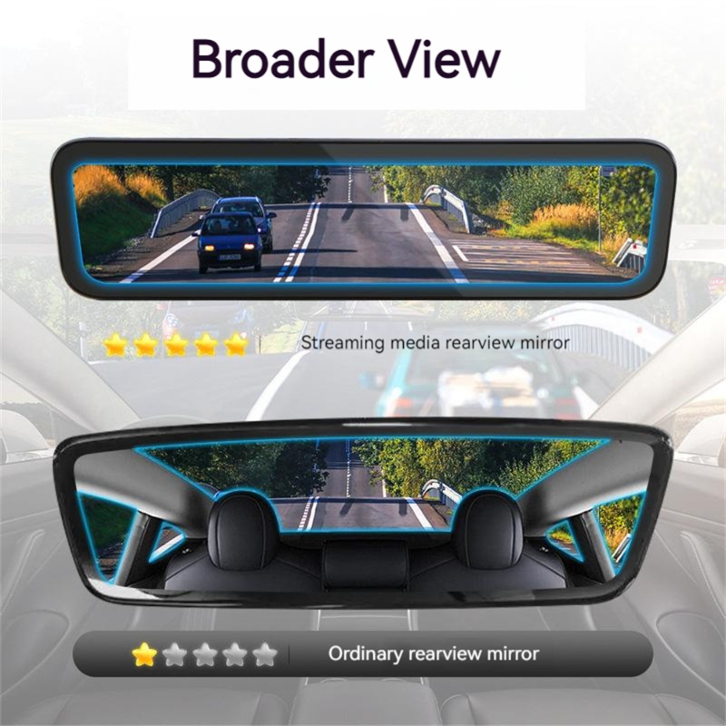 Model 3/Y 8.2” Live Streaming Rear View Mirror with Chassis Camera
