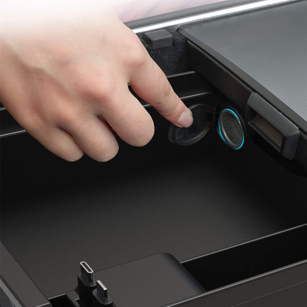 Tesla Model 3/Y With Charging Retractable Cable Storage Box