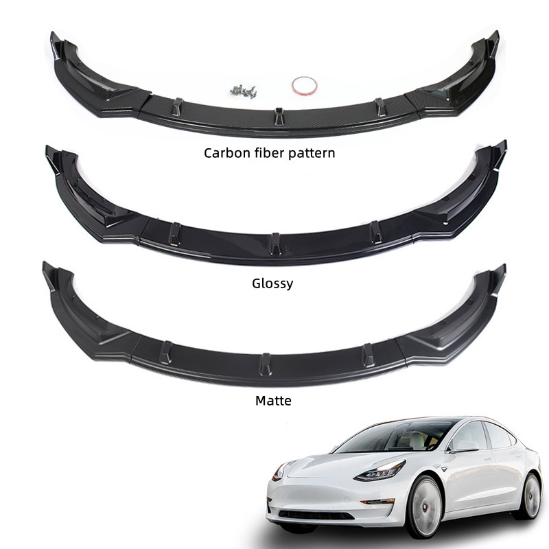 Tesla Model 3 Front Lip ABS Painted Spoiler 2021-2023