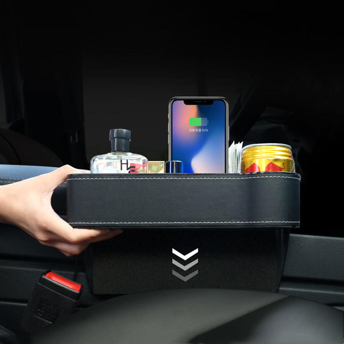 LED Seat Seam Storage Box for Tesla Model 3/Y