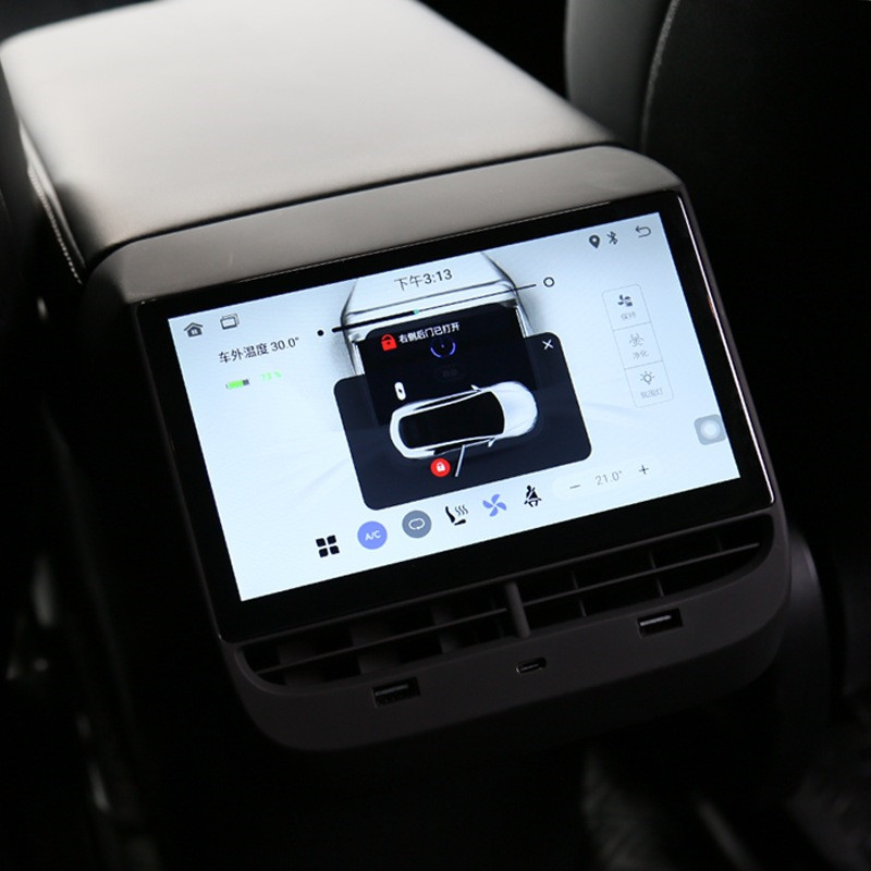 Rear Entertainment and Climate Control Touch Screen Display for Tesla
