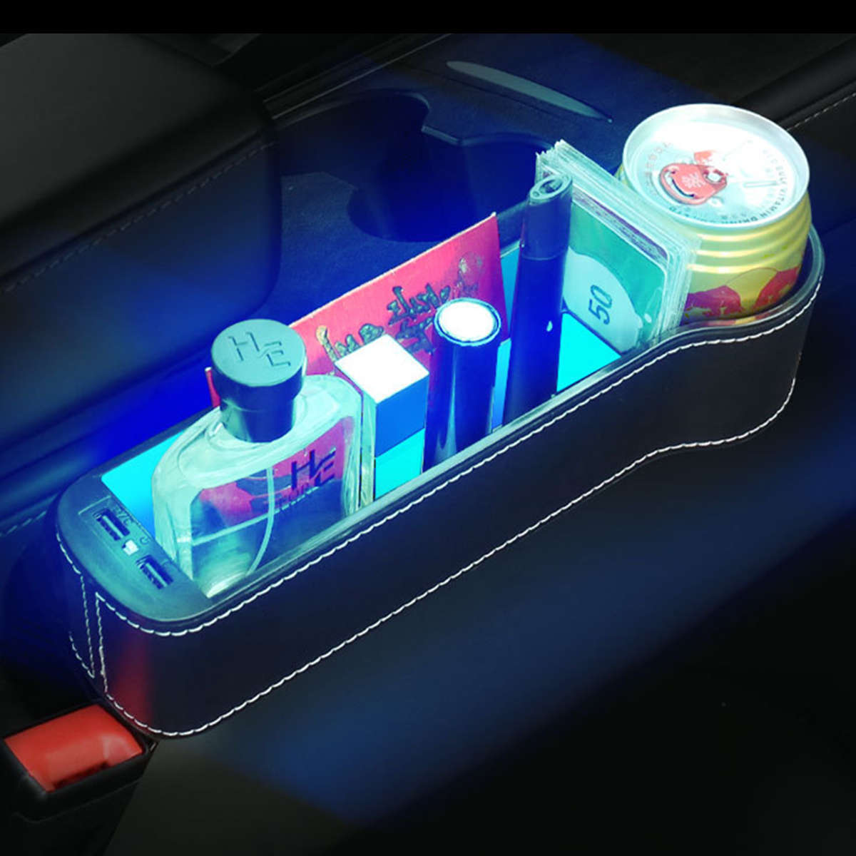 LED Seat Seam Storage Box for Tesla Model 3/Y
