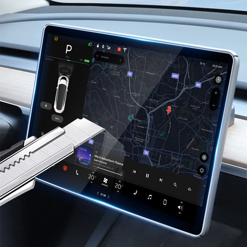 2pcs Tesla Model 3/Y Blue Light Screen Protector