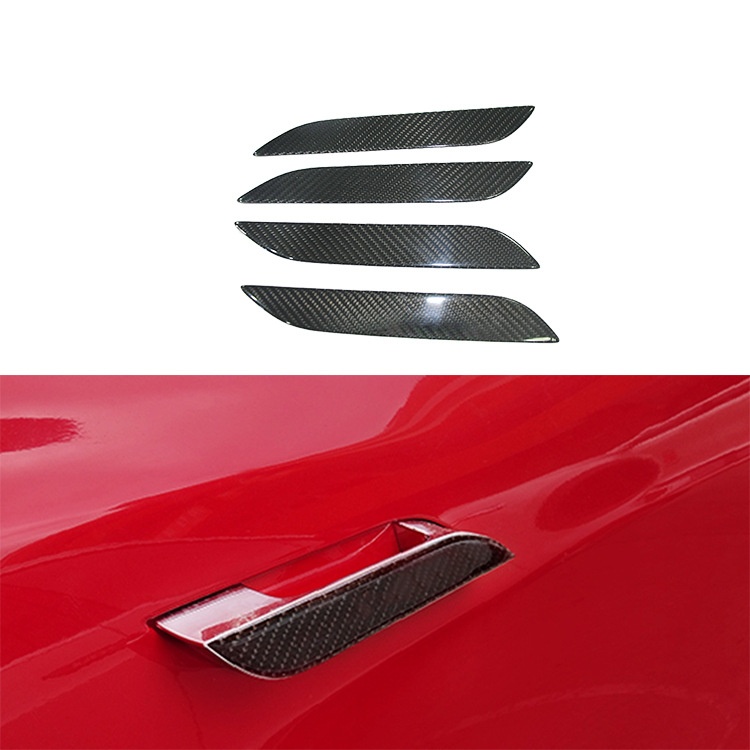 Real Carbon Fiber Door Handle Trim for Tesla Model S