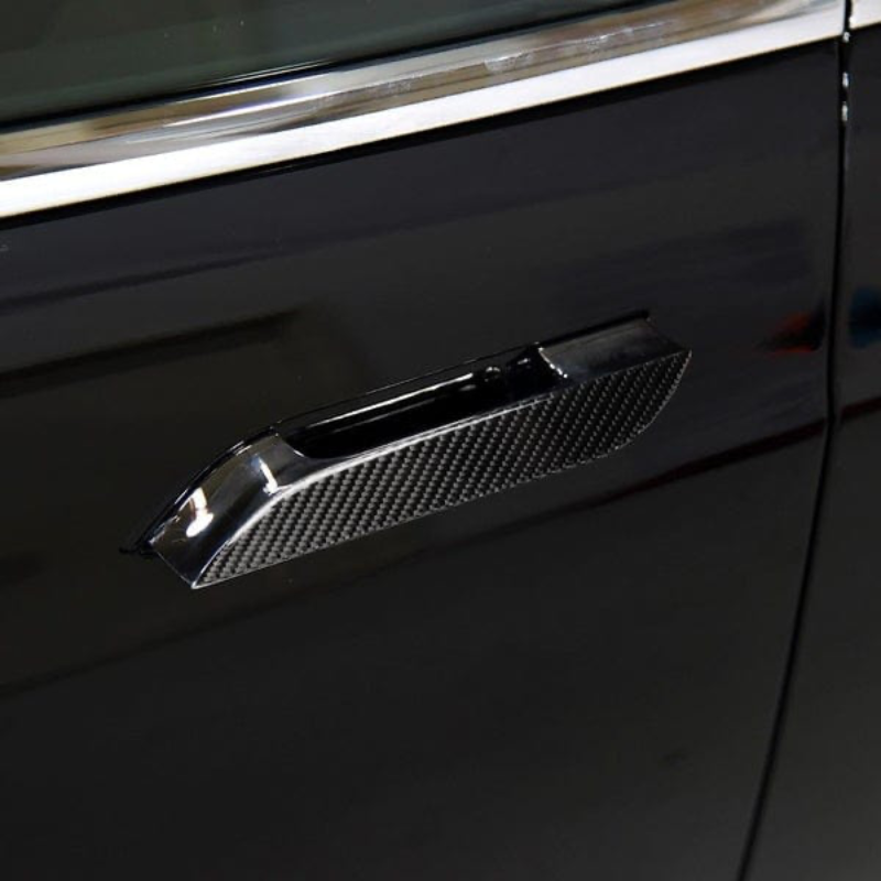 Real Carbon Fiber Door Handle Trim for Tesla Model S