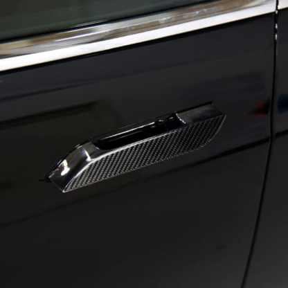 Real Carbon Fiber Door Handle Trim for Tesla Model S