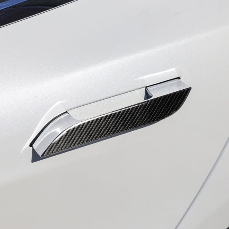 Real Carbon Fiber Door Handle Trim for Tesla Model S