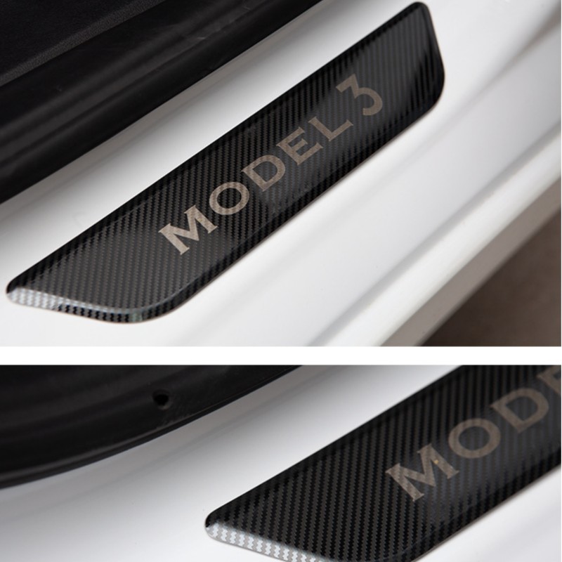 Tesla Model 3/Y Door Sill Covers Vinyl Wrap Protector