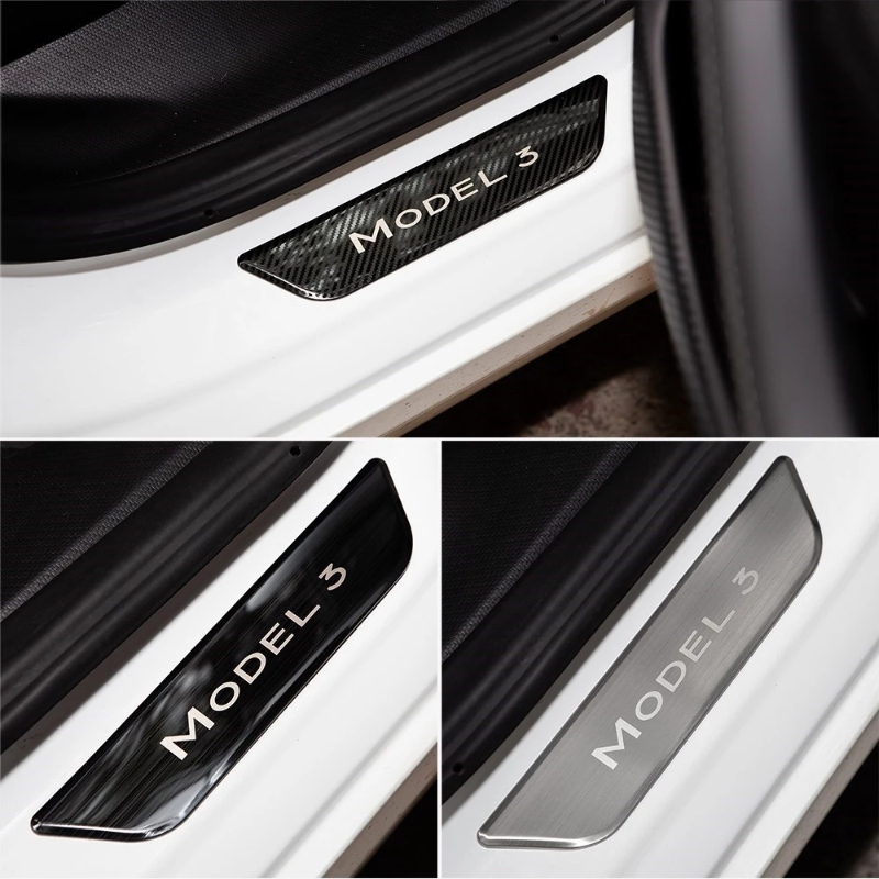 Tesla Model 3/Y Door Sill Covers Vinyl Wrap Protector