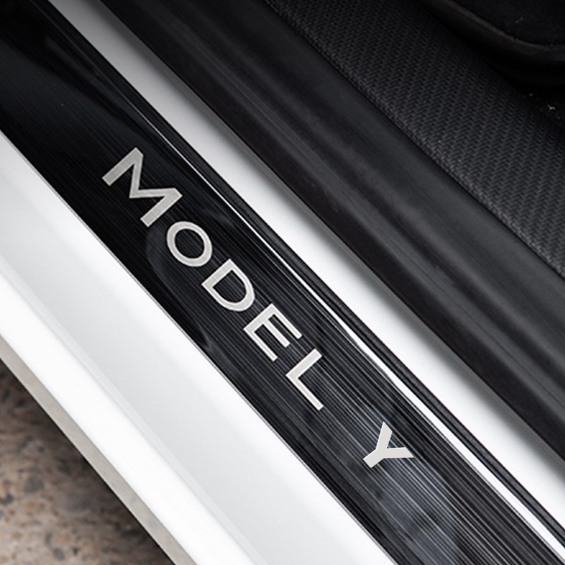 Tesla Model 3/Y Door Sill Covers Vinyl Wrap Protector