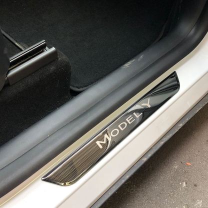 Tesla Model 3/Y Door Sill Covers Vinyl Wrap Protector