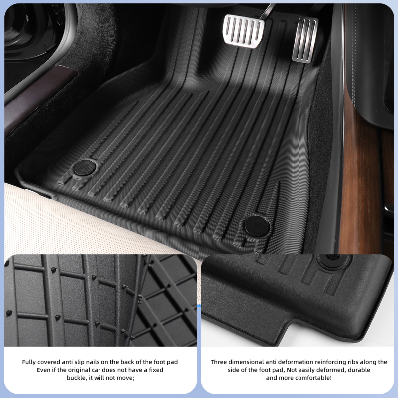 2021-2023 Tesla Model S Floor Mats Interior Liners (Plaid and Long Range)