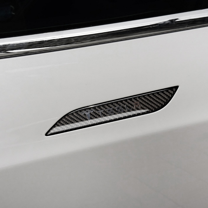Tesla Model S Carbon Fiber Style Door Handle Protector