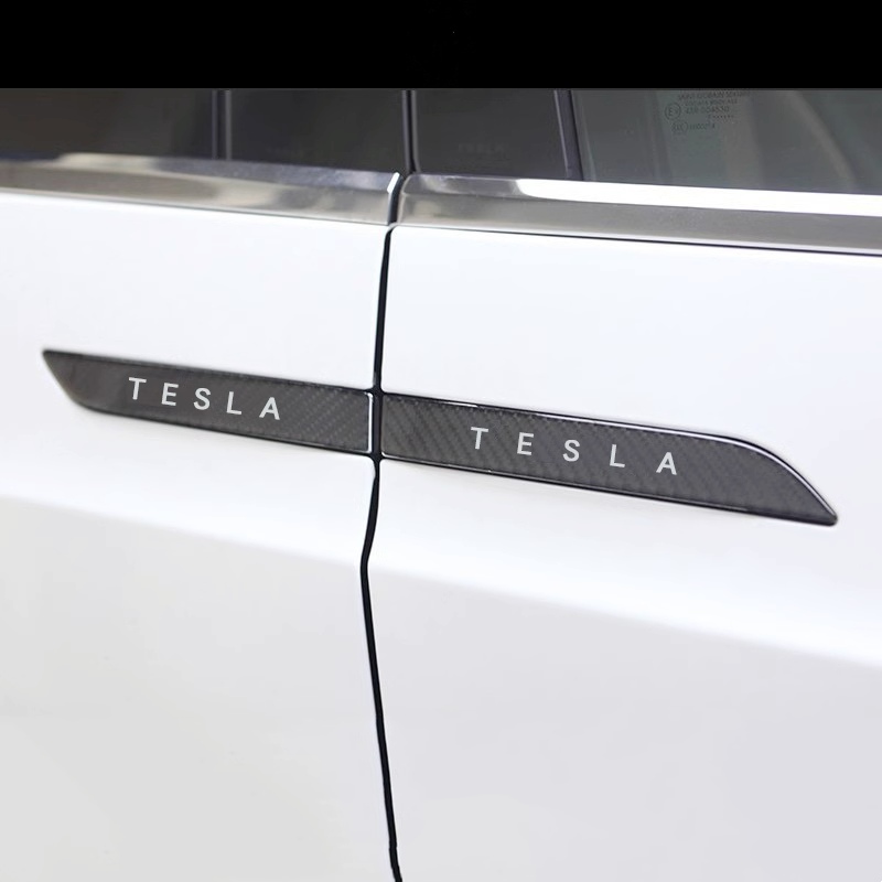 Tesla Model S Carbon Fiber Style Door Handle Protector