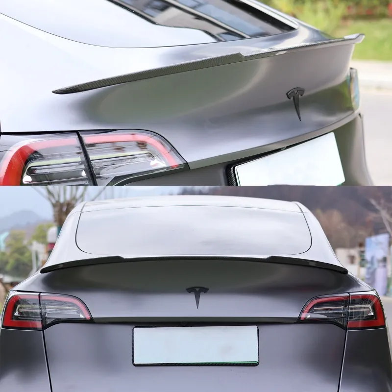 Tesla Model Y Aftermarket Spoiler - Real Molded Carbon Fiber