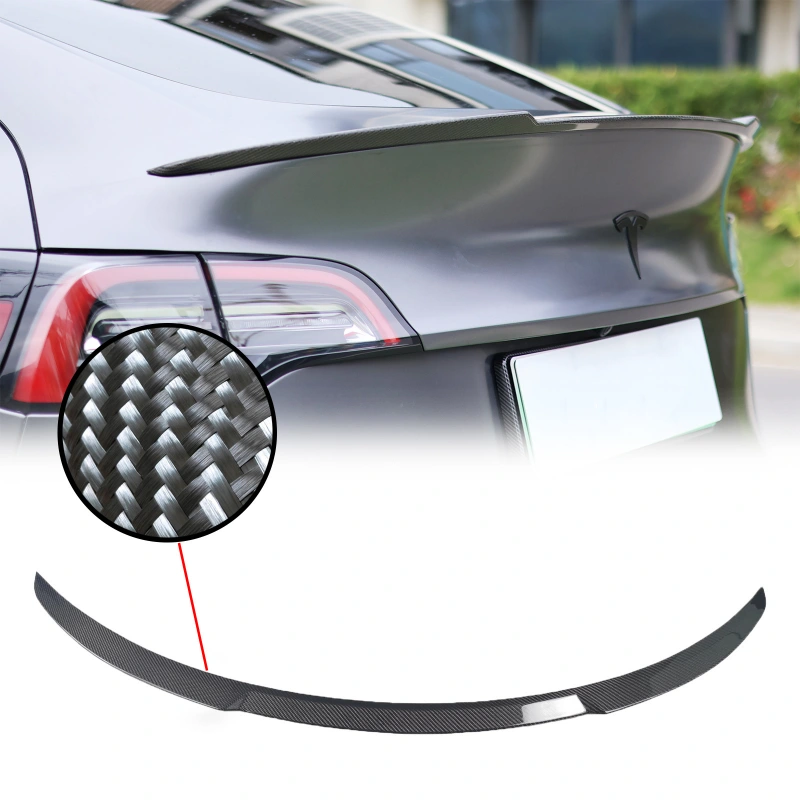 Tesla Model Y Aftermarket Spoiler - Real Molded Carbon Fiber