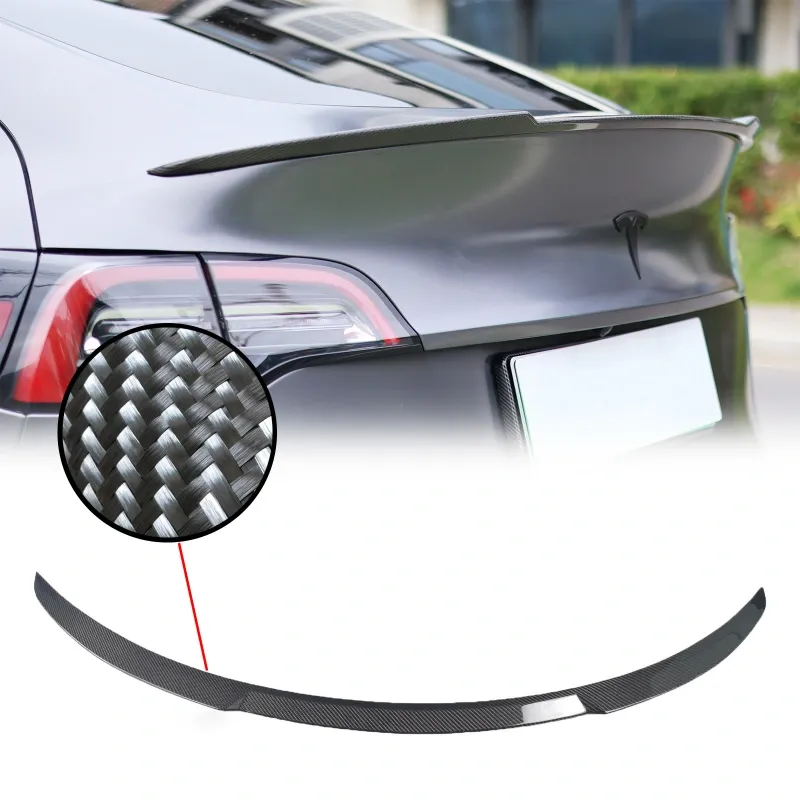 Tesla Model Y Aftermarket Spoiler - Real Molded Carbon Fiber