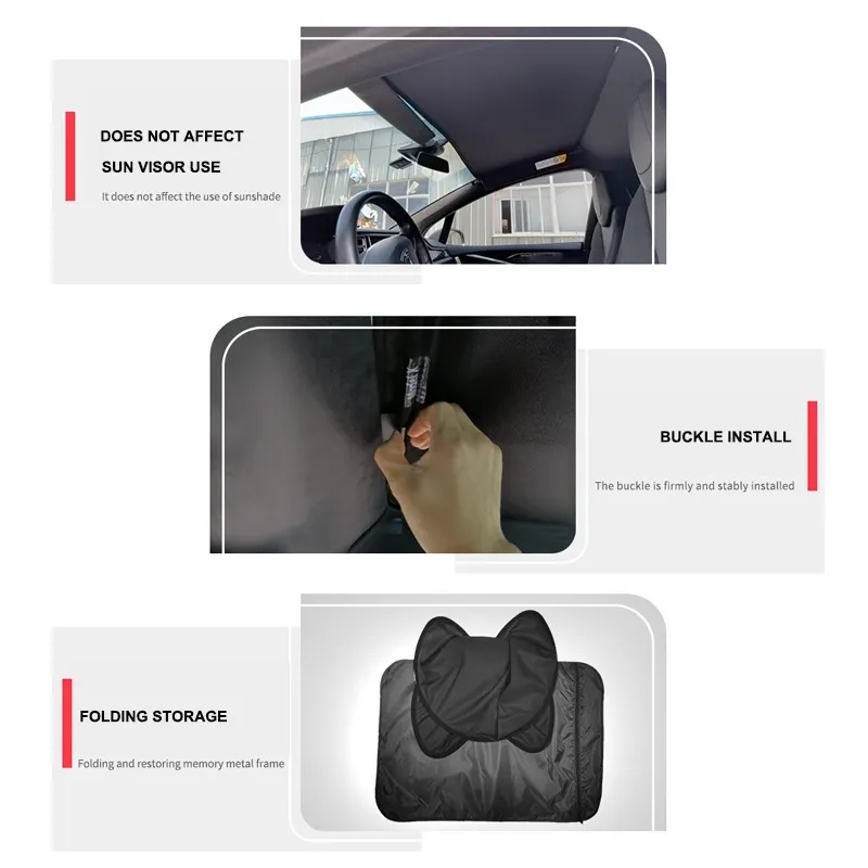 Tesla Model X Windshield Sunshade Front and Rear Sunroof(6pcs Full sunroof)