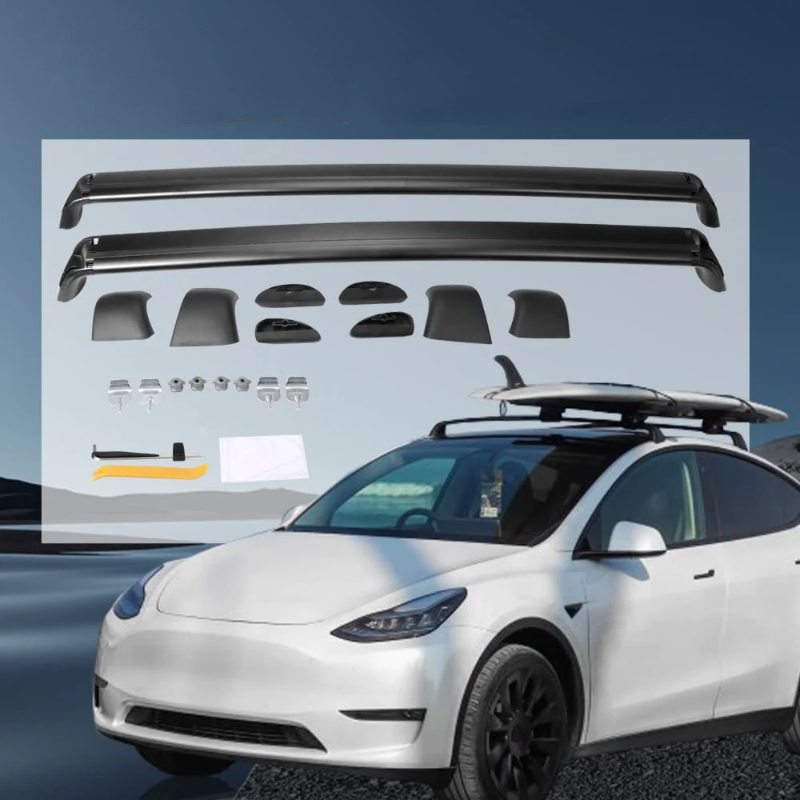 AntiTheft Lock Equipped Tesla Model Y / 3 Highland Roof Rack (Set of