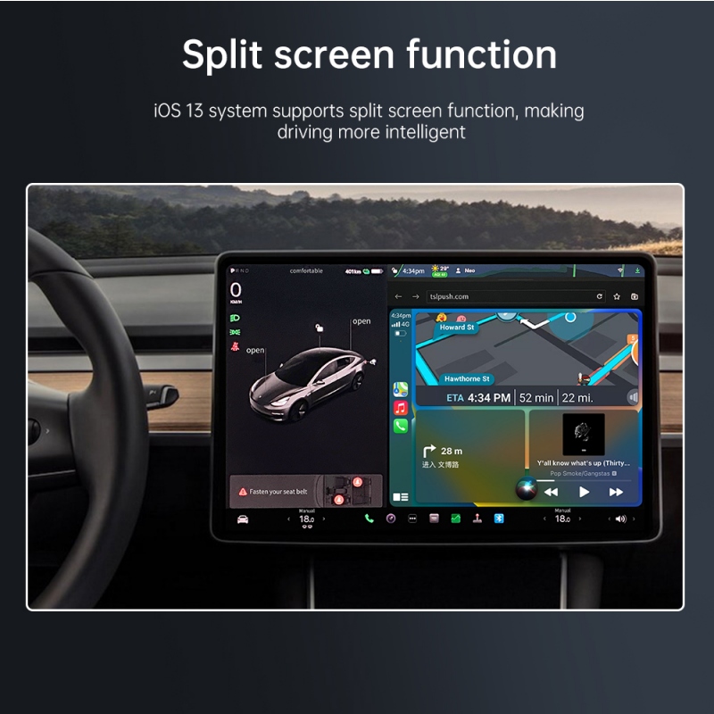 Boitier Adaptateur CarPlay sans fil pour Tesla Model 3/X/Y/S
