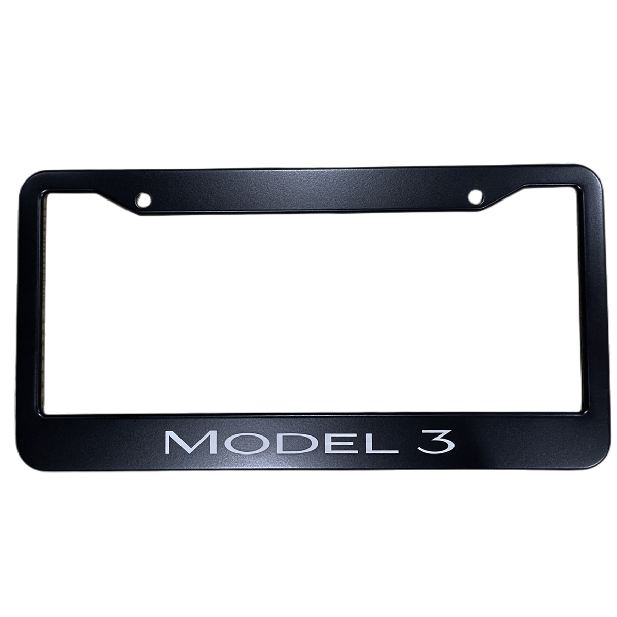2pcs Tesla Model 3 Black Stainless Metal License Plate Frame