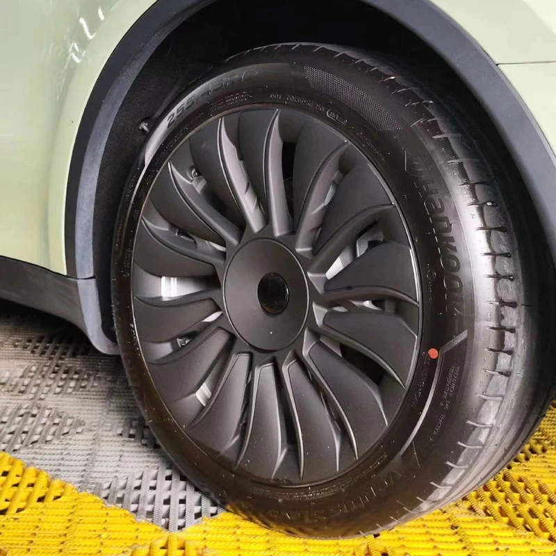 4pcs Black Tesla Model Y Hubcaps (2018-2023)