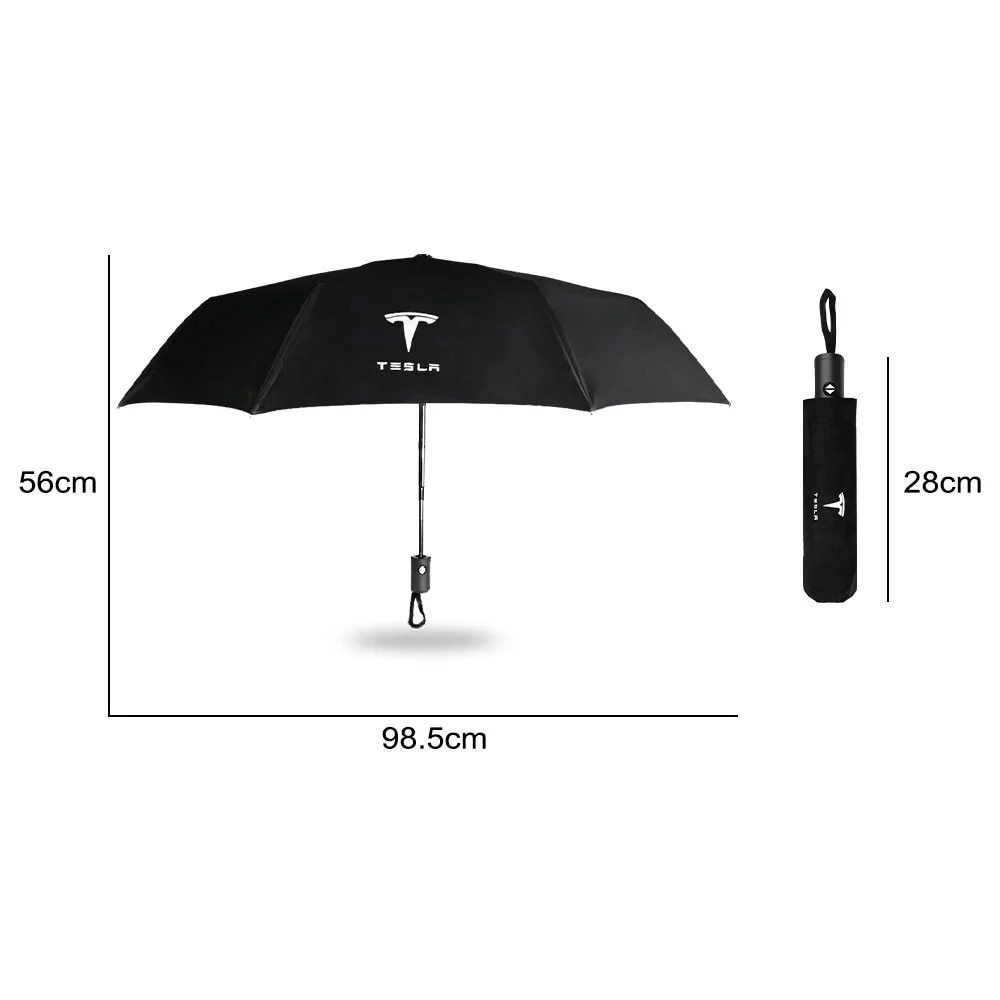 Tesla Umbrella With LED Flashlight Reflective Stripe