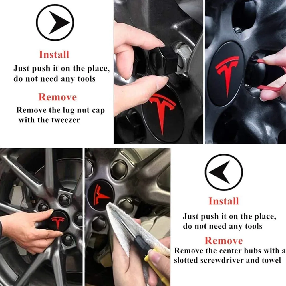 Aero Wheel Cap Kit for Tesla Model S/3/X/Y