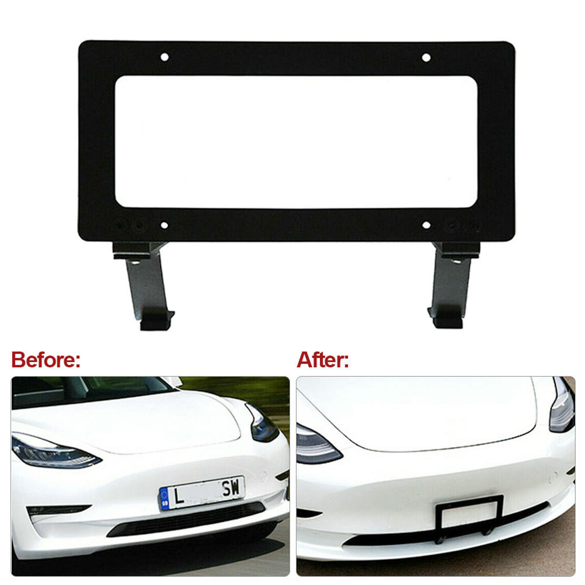 Tesla Model 3 License Plate Frame (Matte Black)