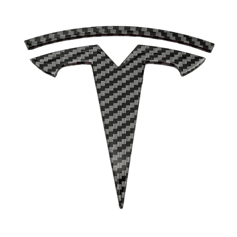 CERO ® 3D Printed Tesla Model Logo Emblem Car Bike Logo (Black PLA Plastic)  : : Car & Motorbike