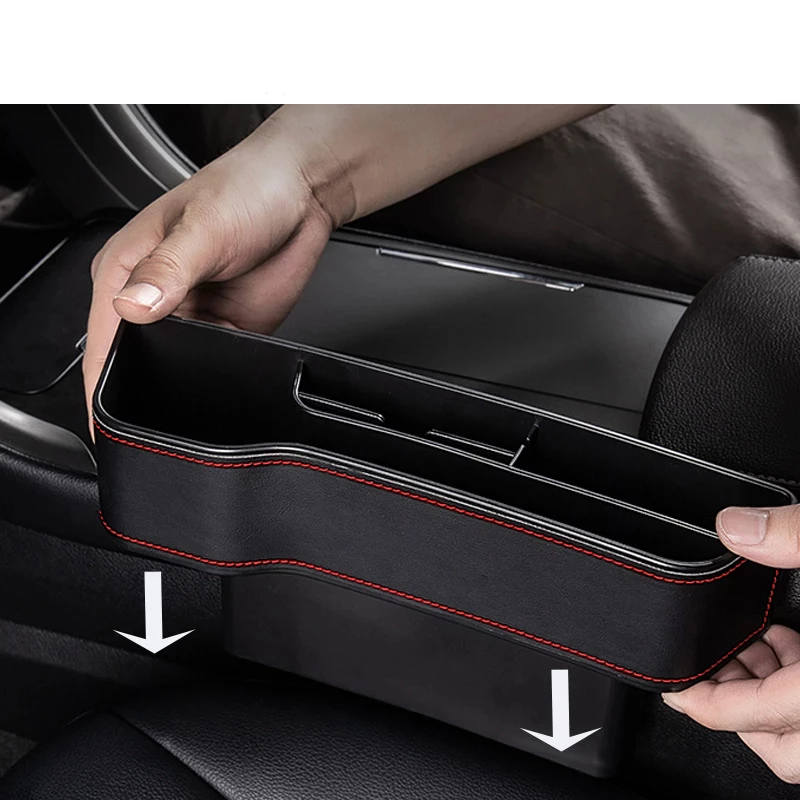 LUIFEL 1 PCS Autositz Gap Aufbewahrungsbox für Tesla Model 3 Y X S,  Multifunktionale Aufbewahrungsbox für Autositze, Autositz Konsole  Organizer,H