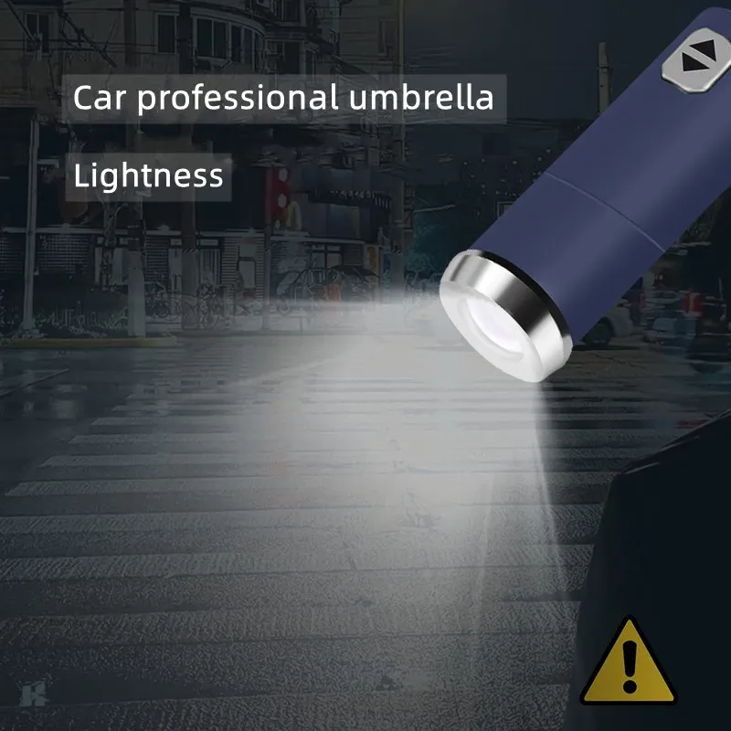 Tesla Umbrella With LED Flashlight Reflective Stripe