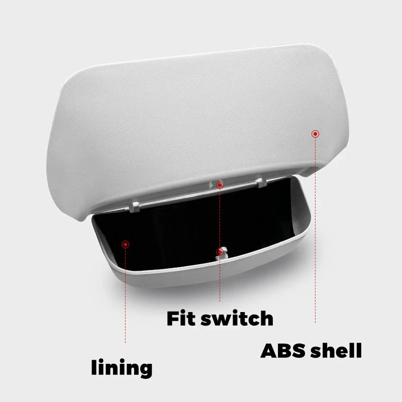 Tesla Model Y Sunglasses Holder Glasses Case Interior Protective Stora -  EVBASE-Premium EV&Tesla Accessories